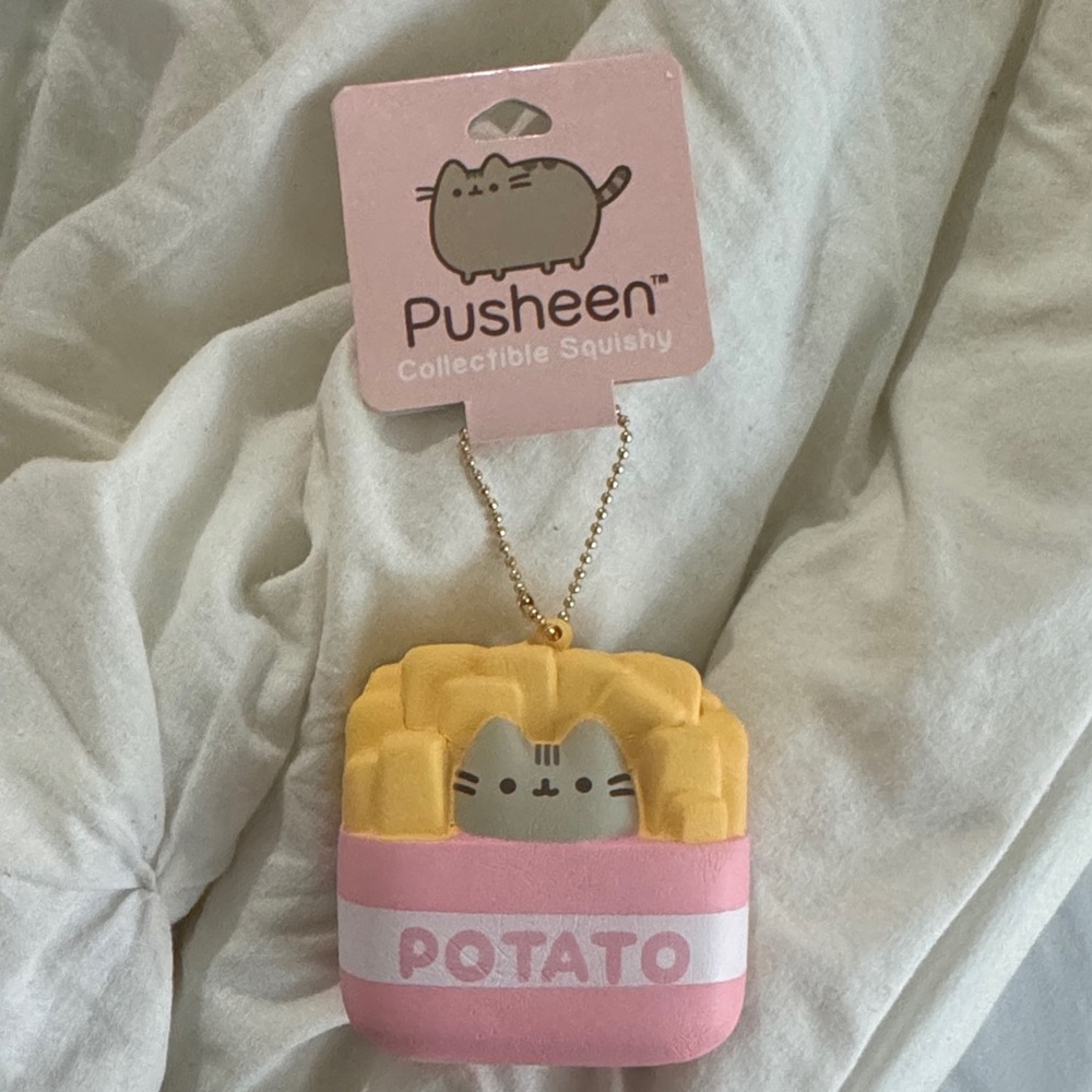 Pusheen Potato French Fry Squishy Keychain